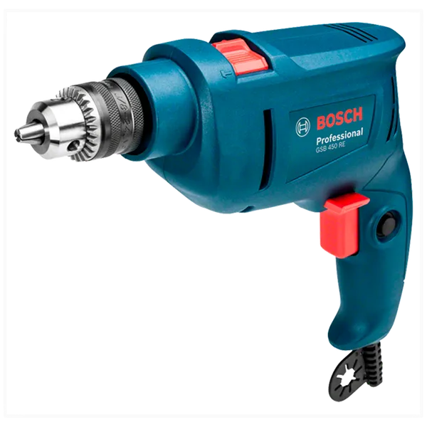 Taladro Reversible Bosch GSB 450 3/8" + 3 Brocas de Cemento  4 6 y 8 mm